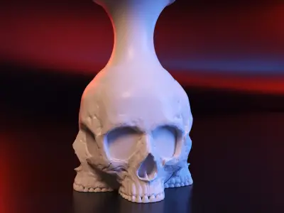 Skull Vase 3D print model