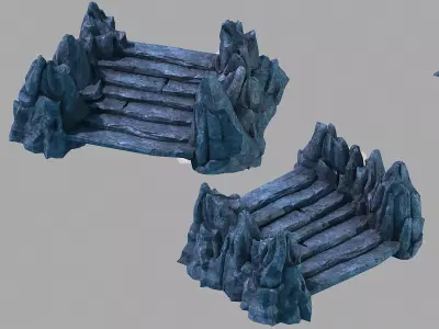 Stone Palace - Stone Ladder 01 3D model