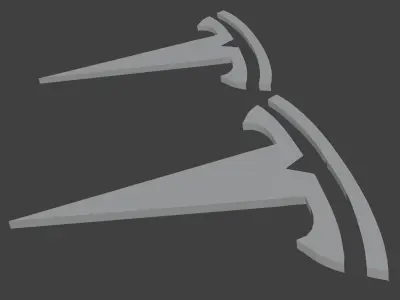 Tesla emblem  Low-poly 3D model
