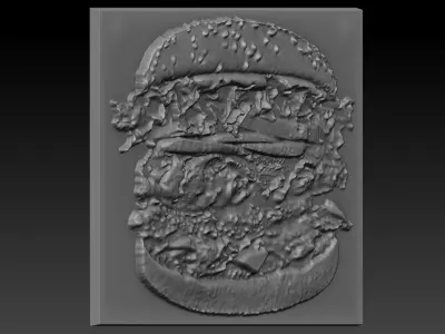 Burger hamburger 3D print model