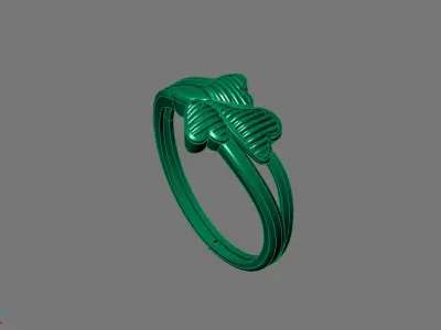 Women Ring Plain Ring Ready STL 3DM Models Womens Rings 3D print model 43