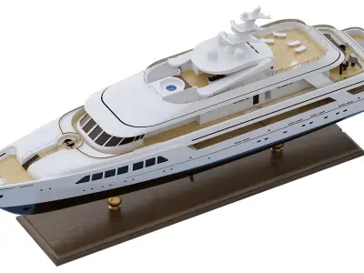 Wooden Model Boat Ship 3D model