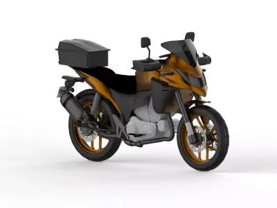 Modern Tracking bike Low-poly 3D model