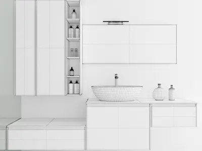 Bathroom furniture set Arcom Escape 3 3D model