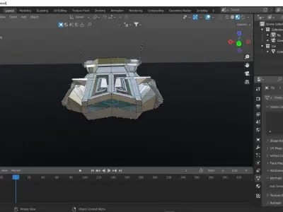 Futuristic Car Low-poly 3D model