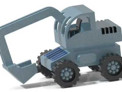 Classic Earth Moving Machine 3D print model