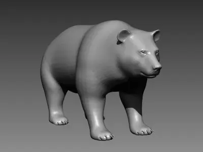 Bear base mesh for Zbrush 3D model