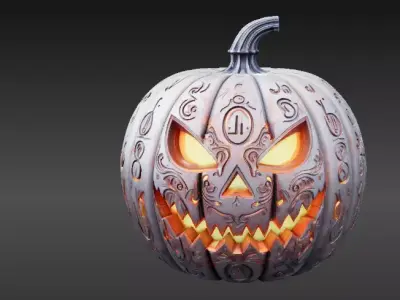 Jack-O-Lantern Halloween Decor 3D Printable Two Model  3D model