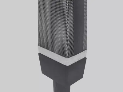Game engine ready microphone Low-poly 3D model