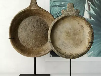 18th-19th Century Indian Stone Trays 2 3D model