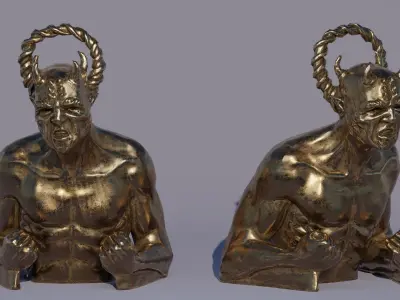 Idols Low-poly 3D model