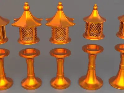 Lighthouse Antique - Chinese style 3D model