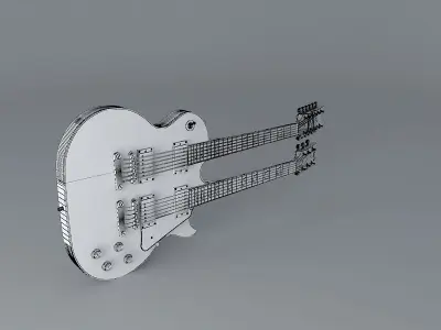 Double neck Les Paul guitar Free 3D model