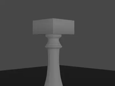 Baluster wooden pole Free 3D model