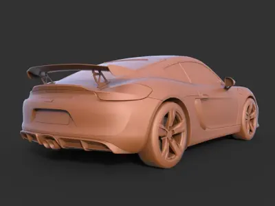 Porsche Cayman GT4 2015 3D print model