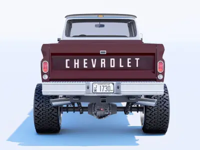 Pickup 1963 C30 4 Door Long Bed 3D model