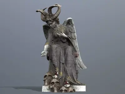 woman angel Low-poly 3D model