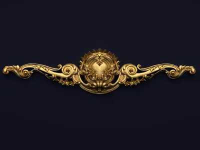 Classic decor ornament v-3D model 45 3D model