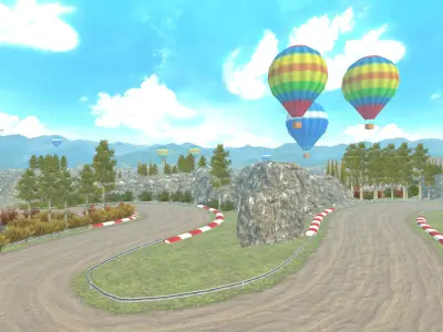 Race Rally Track Road Environment  Pack For Mobile Games Unity3d Low-poly 3D model