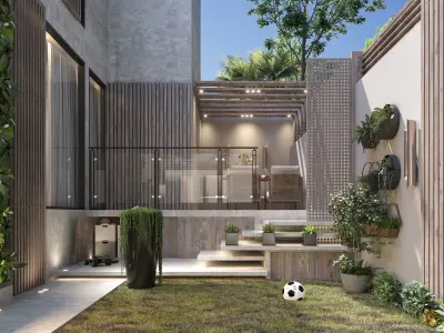 Cozy Landscape exterior scene 3D model 3D model