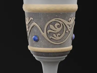 Ornate Goblet Low-poly 3D model