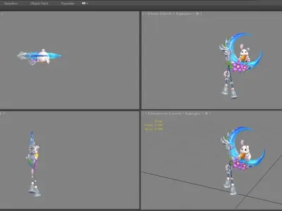 Cartoon chinese holiday decoration Low-poly 3D model