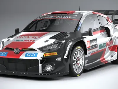 Toyota Yaris GR WRC 2022 LowPoly 3D model