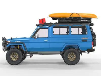 Generic land cruiser series 71 long chassis FBX 3D model