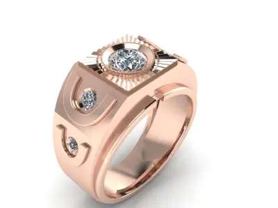 Ring Diamond For Men 2 3D print model