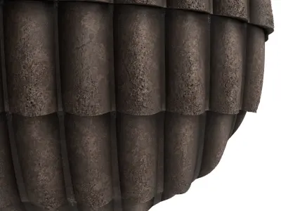 Roof Tile Materials 6- By 3 color Pbr By Sbsar 4k Texture