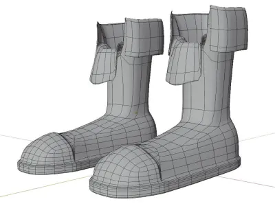 cartoon sport shoes Low-poly 3D model