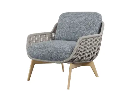 Belt cord armchair 3D model