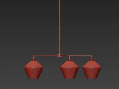 Sculptural Glass 5 Light 3D model purchase
