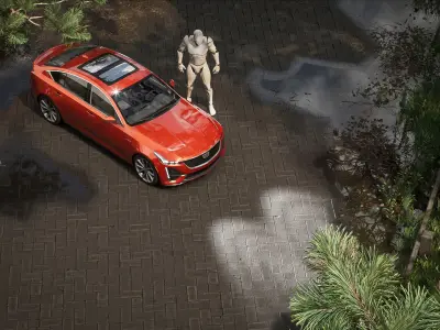 Cadillac CT5 2020 Low-poly 3D model