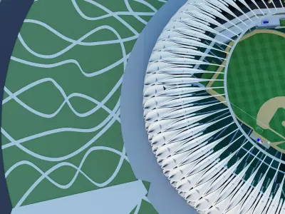 Baseball stadium 07 3D model