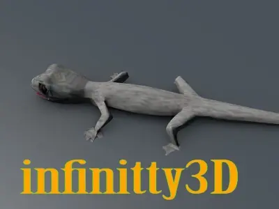 Gecko  Low-poly 3D model