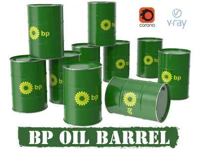 BP oil barrel 3D model