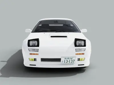 Mazda RX7 FC Ryosuke Style Low-poly 3D model