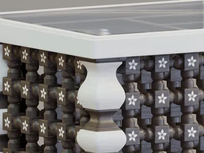 Moroccan mashrabiya table 3D model