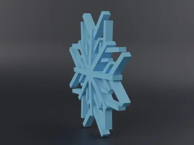 Snowflake Low-poly 3D model