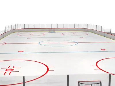 Ice Hockey Rink Low-poly 3D model