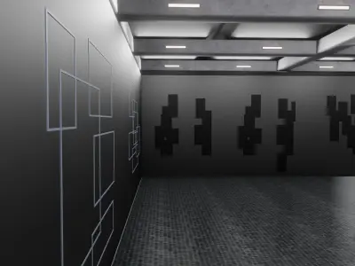 3D Hall WAREHOUSE interior 3D car studio 3D model