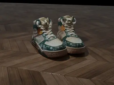 Worn Dirty Sneaker Photoscan 3D model