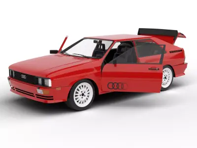 Audi Quattro UR 1980 HQ 3d model 3D model
