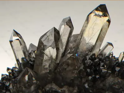 Crystal Model Kit - 6 Types Low-poly 3D model