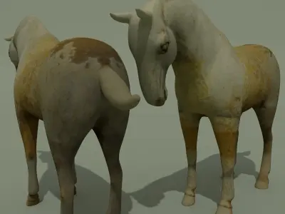 Horse Statuette K 3D model