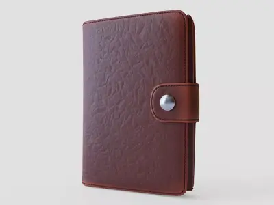 Leather wallet  Low-poly 3D model