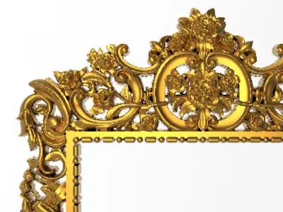 Carved Picture Frame 3D model 14