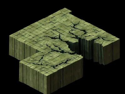 Stone Funeral Place - Floor Tiles 02 3D model