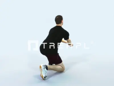 Romance 03H Volleyball Digging Sports Man Low-poly 3D model